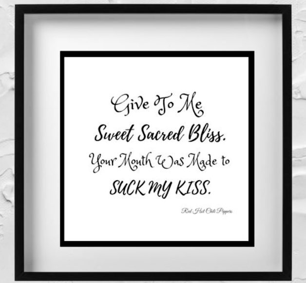 This one just never gets the love it should-much like The Red Hot Chili  Peppers🌶  #redhotchilipeppers  #flea  #anthonykiedis  #kiss #SongLyrics  #wednesdaythought  #musiclovers #Funk #wallart  #favoritesong  #quoteoftheday