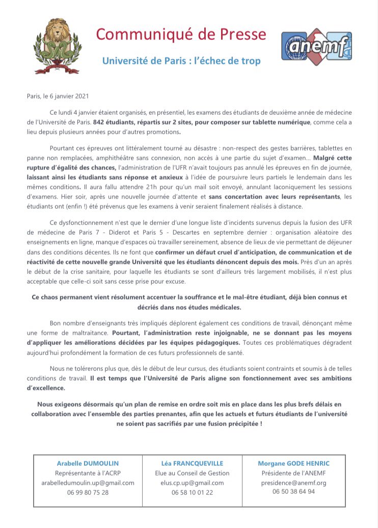 ANEMF's tweet photo. Plus aucun #étudiant ne doit revivre ce qui s’est produit à l’@Univ_Paris! 
L’absence de considération,le manque de concertation avec les représentants locaux ne sont plus acceptable.
Avec @ACRP_UP, nous exigeons des mesures concrètes prises avec les élus étudiants
#mentalbreakup https://t.co/SpnM3YPzVd