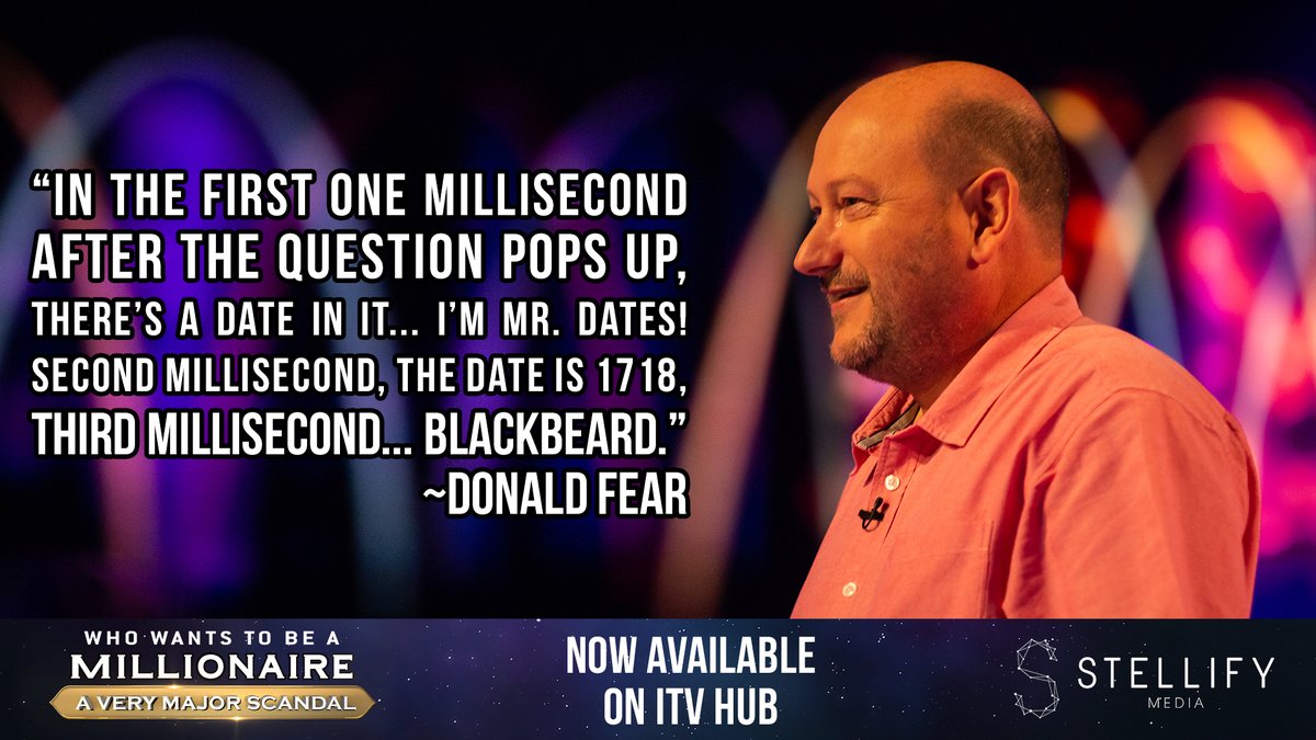 StellifyMedia's tweet photo. The 6th UK Million Pound Winner, Donald Fear, talks through his thoughts as the final question was asked...
Watch the full boxset of #WhoWantsToBeAMillionaire: The #MillionPoundQuestion including last night's special "A Very Major Scandal" on ITV Hub: https://t.co/Xq4MTPKE03 https://t.co/lx0gMIEQNl