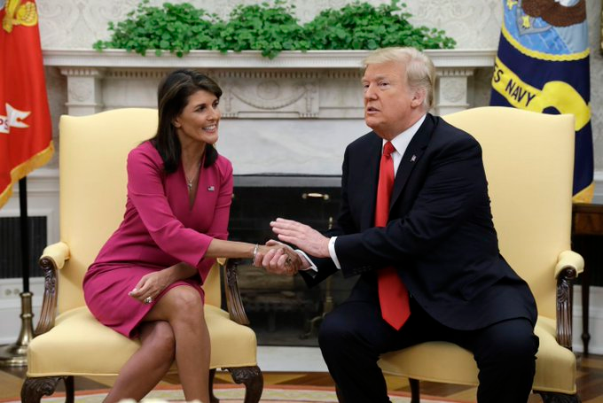 Post-Trump Career Thread 6/Some early Trump team members jumped off the ship the moment the big crimes became known in the FBI raid of Michael Cohen's office. But kept 'warm' hand-holding sessions with the eventual Inmate-In-Chief like political weather vane Nikki Haley