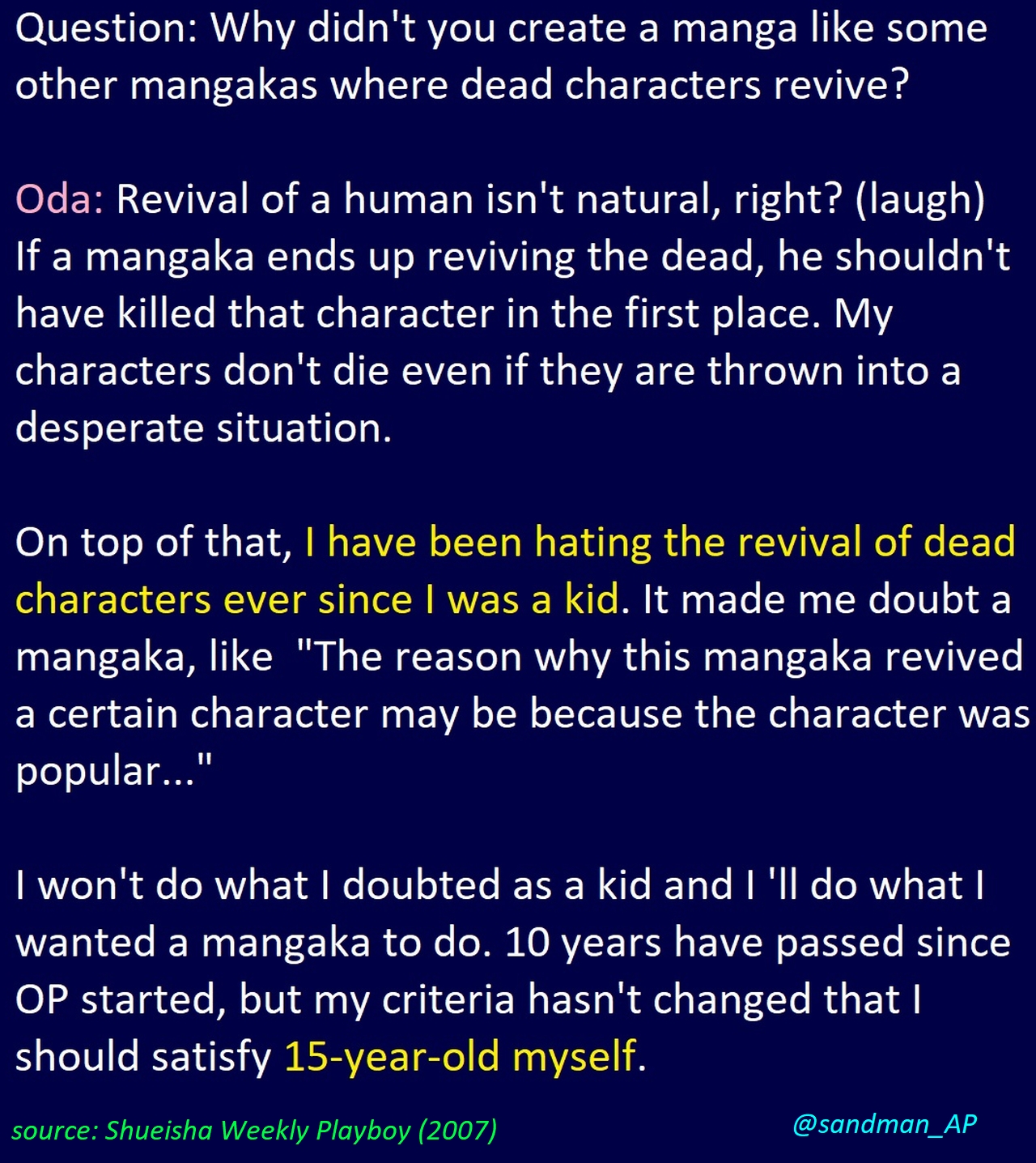 One Piece Oda Talks About The Return Of Dead Characters Netral News