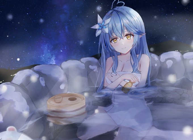 冬の温泉にラミィちゃん🥰
#らみあ〜と 