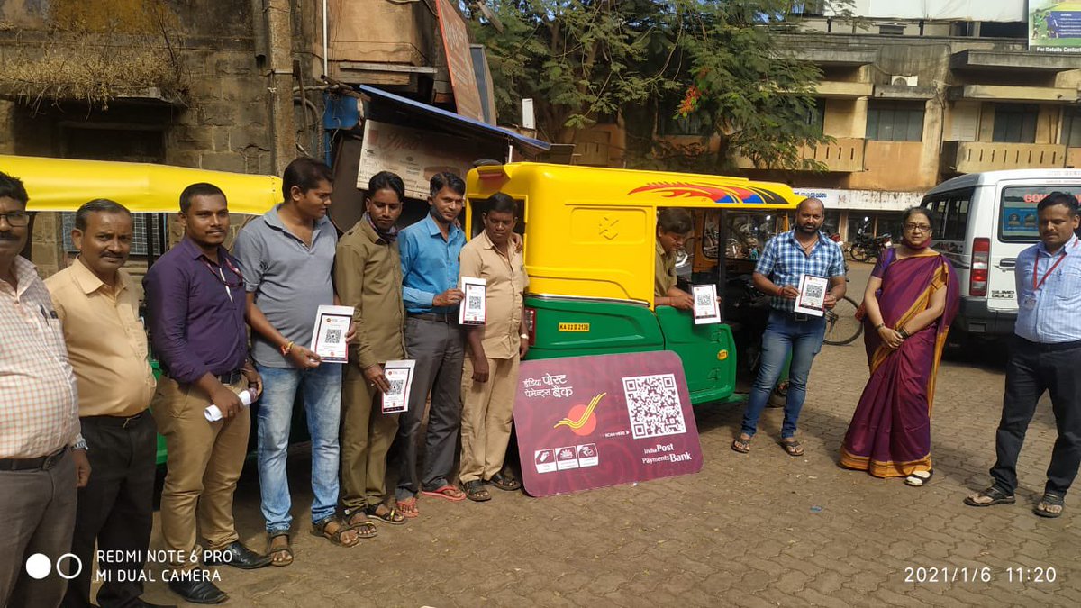 of_belagavi's tweet photo. Complete digitisation of Auto Stand at 1st gate Belagavi  , North Karnataka by Issuing QR codes to Auto drivers  . Ippb manager Mr Madhela is seen with  PMG  and SPO , Mr Hasabi  .  Accounts of all the auto drivers of this Stand is done &amp; so stand us fully  be digitized https://t.co/0GI8ZxNDaJ