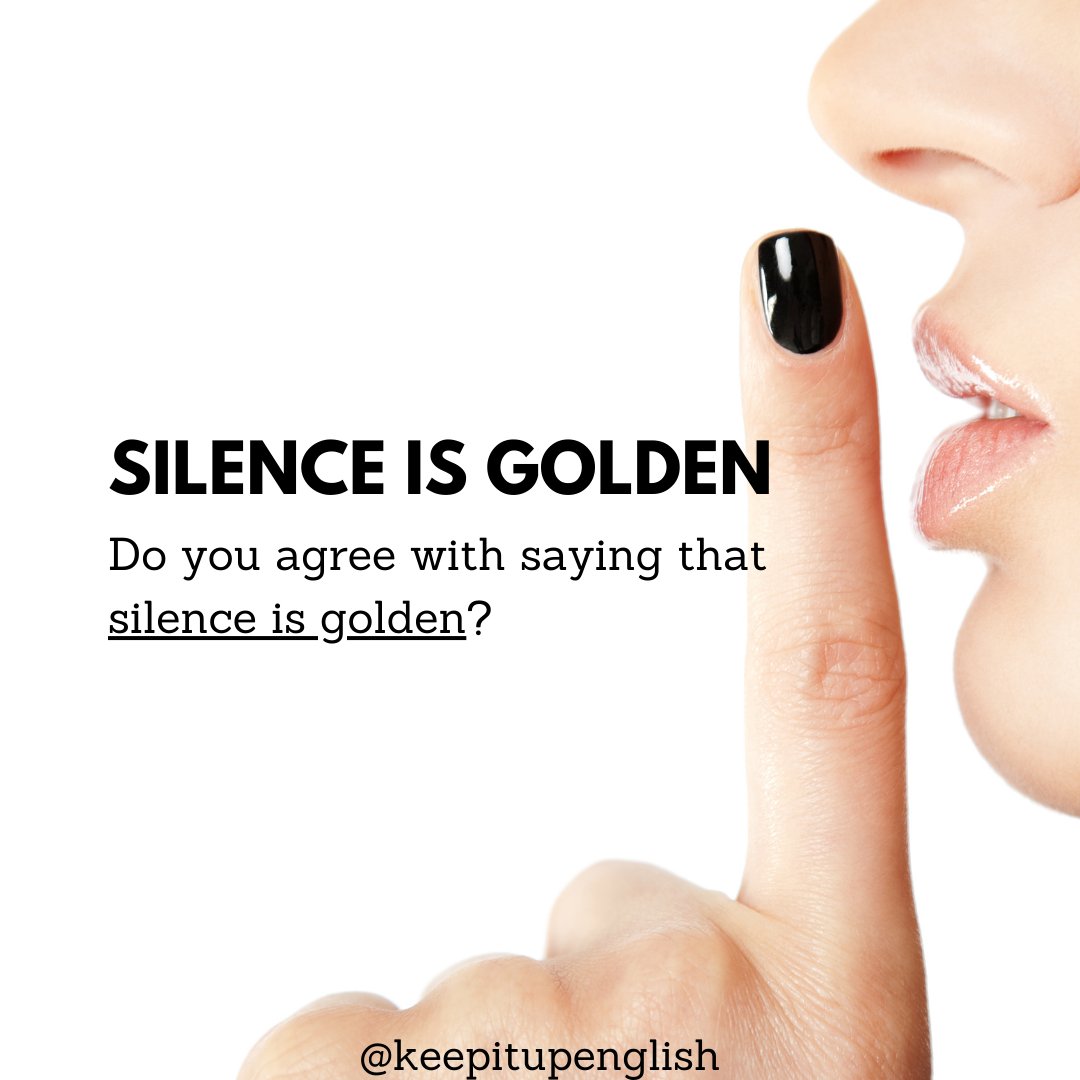 keepitupenglish's tweet photo. Zgadzacie się, że milczenie jest złotem? Czy raczej nie podzielacie tej opinii? 🤔🧐
Dajcie znać! :)
#gold #english #silence #learning #LearnEnglish #learnenglishonline #nauka #angielski #złoto #cisza #英語 #勉強 #日本語 #金 https://t.co/qpFnFGN8it