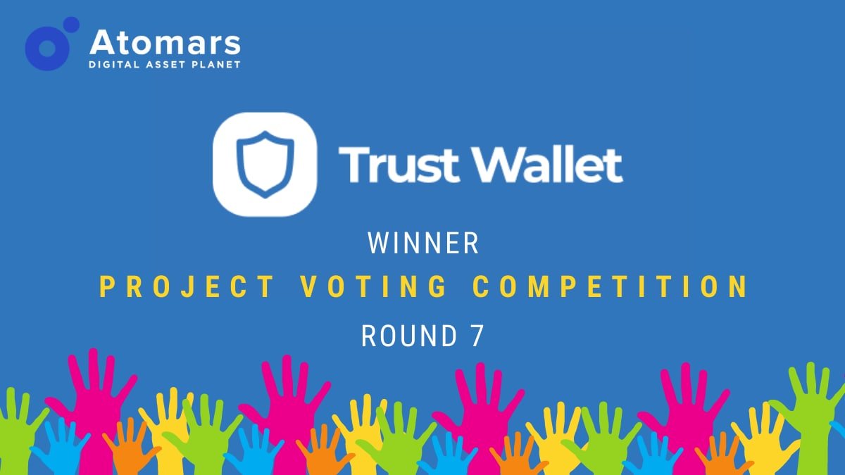 AtomarsExchange's tweet photo. 📢 PROJECT VOTING COMPETITION ROUND 7 RESULTS
Trust Wallet Token $TWT is the winner of the voting competition Round 7 !
Congrats to the @TrustWalletApp team and community! 🎉🎊
#Atomars #VotingCompetition #Round7 #TrustWalletToken #TWT #Winner #Cryptocurrency #Blockchain https://t.co/il4KLeDSw8