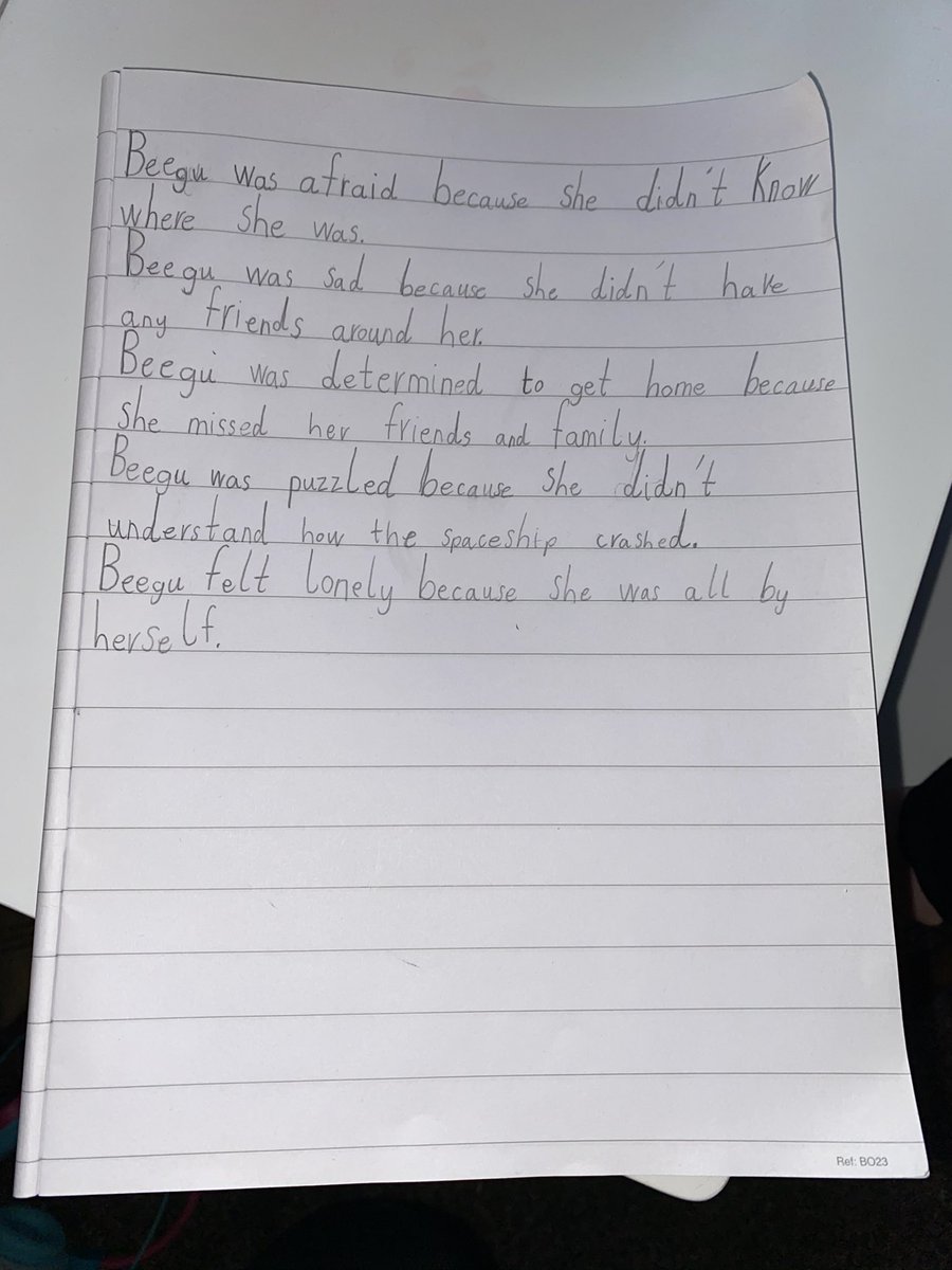 DeborahDixon38's tweet photo. SD thinking of 5 sentences for English today. working hard using the word because in her sentences ☺️@FellDykePrimary #bronzeclass #year2 https://t.co/6gok1SoGHB