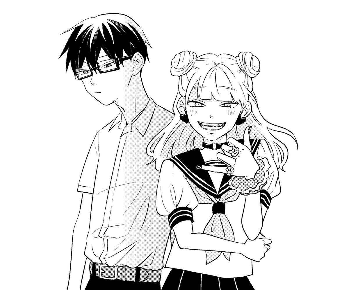 ↑こちらの読み切り、明日(1/7木)公開です。
どうぞよろしくお願いします～。

↓これは告知用に描いたモノクロ版
(今週のジャンプ本誌予告ページに使われとります。🐼) 