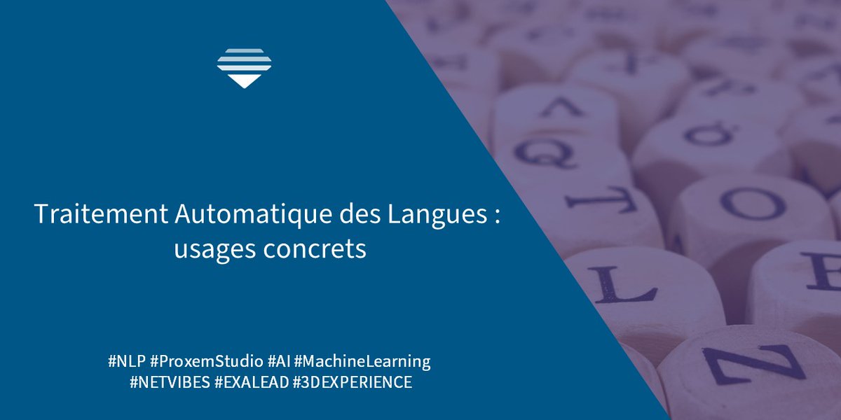 proxem's tweet photo. [#NLP] Révéler les opportunités de vente, améliorer la qualité, identifier les tendances... Découvrez quelques-uns des très nombreux cas d'utilisation du traitement automatique du langage naturel : https://t.co/YPMvljaZwN #AI #MachineLearning #NETVIBES #EXALEAD #3DEXPERIENCE https://t.co/gPzxKJBPi1