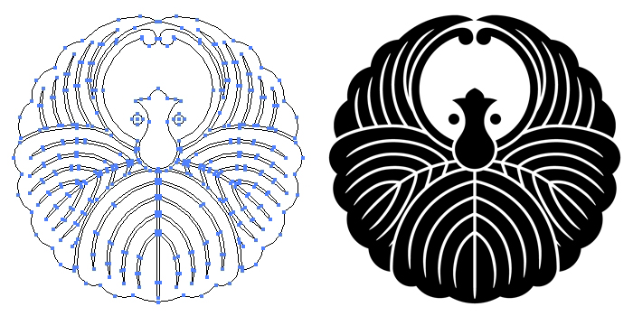 ハッコーサトウ 発光大王堂プロジェクト 家紋素材部門担当 家紋のベクター素材1135個目 鬼蔦 おにつた 紋章 フリー素材 イラレ Ai ベジェ曲線 Dtp Webデザイン 蔦