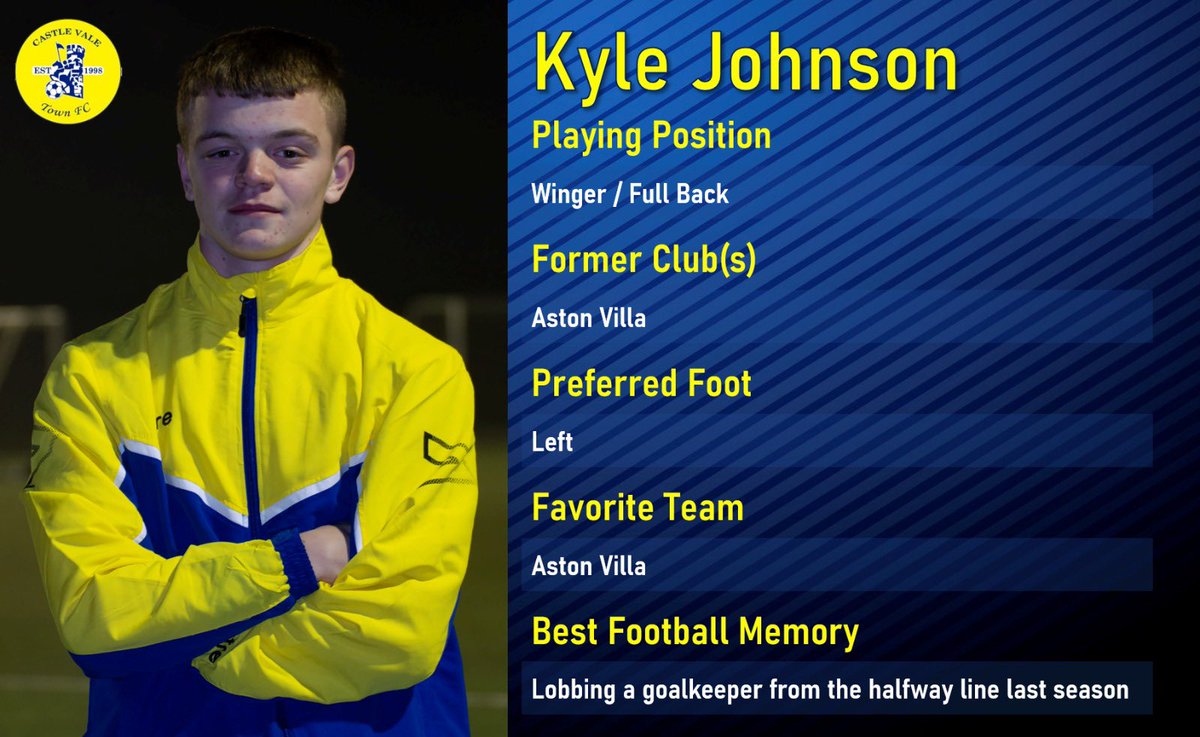 The youngest member of our new look squad, Kyle Johnson, is on course to become on of The Vale’s youngest ever players at just 16. Still to make his debut, the talented wideman could go on to have a very good career in football should he carry on developing as he is 💙⚽️💛 #CVTFC