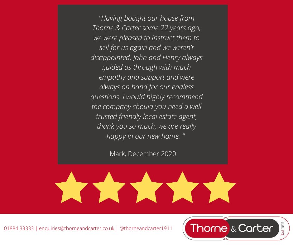 Bowled over with this amazing #review from a lovely client, thanks Mark! #feedback #estateagents #dreamhome #middevon #Devon #independentbusiness #familybusiness