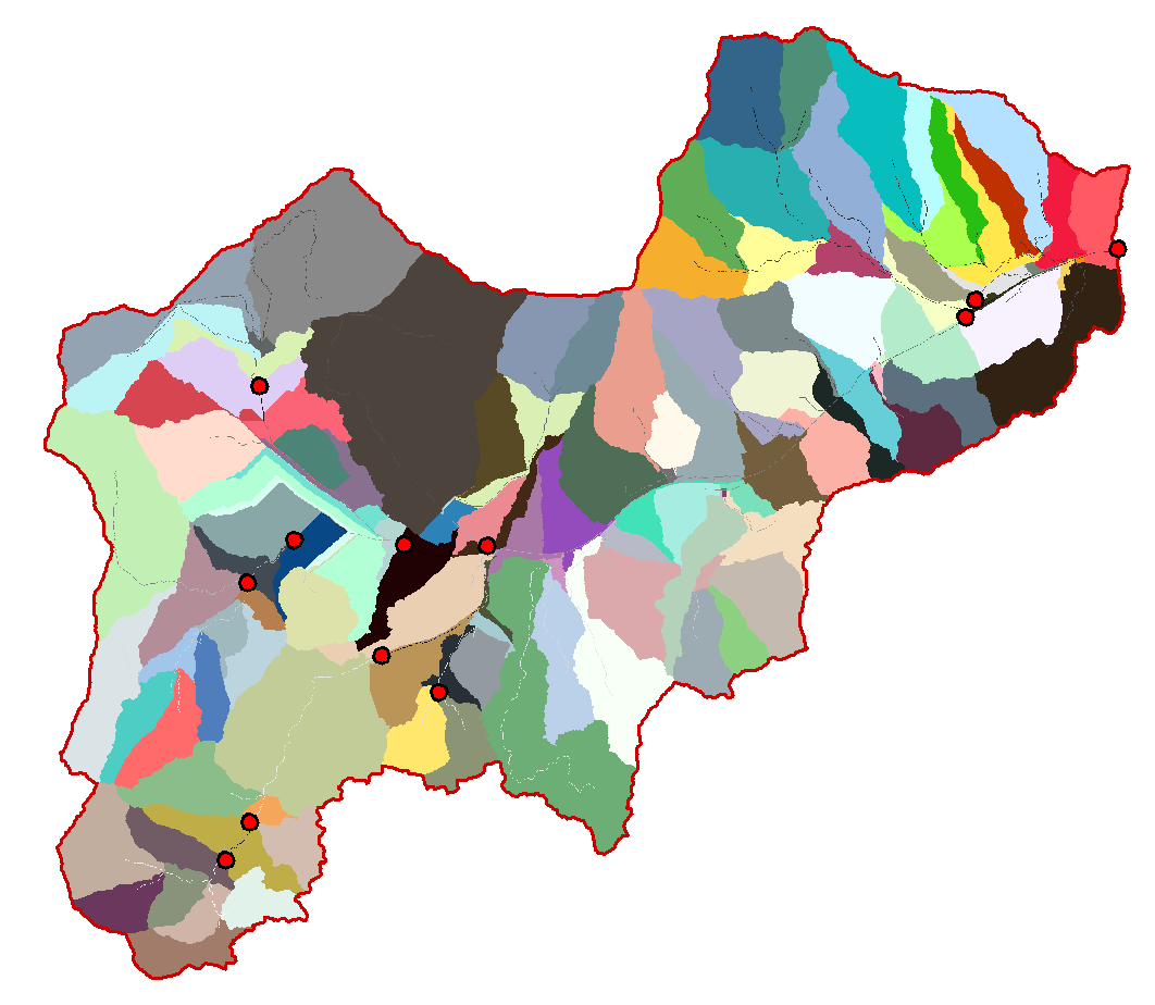 themoovida's tweet photo. We just released the #hortonmachine 0.10.0 have a look at how you now can split a watershed into basins of a desired size: https://t.co/i3v9b8Xydl All getting more or less into shape for @r_rigon 's #geoframe winter school :-) https://t.co/6aGjUAEMSK
