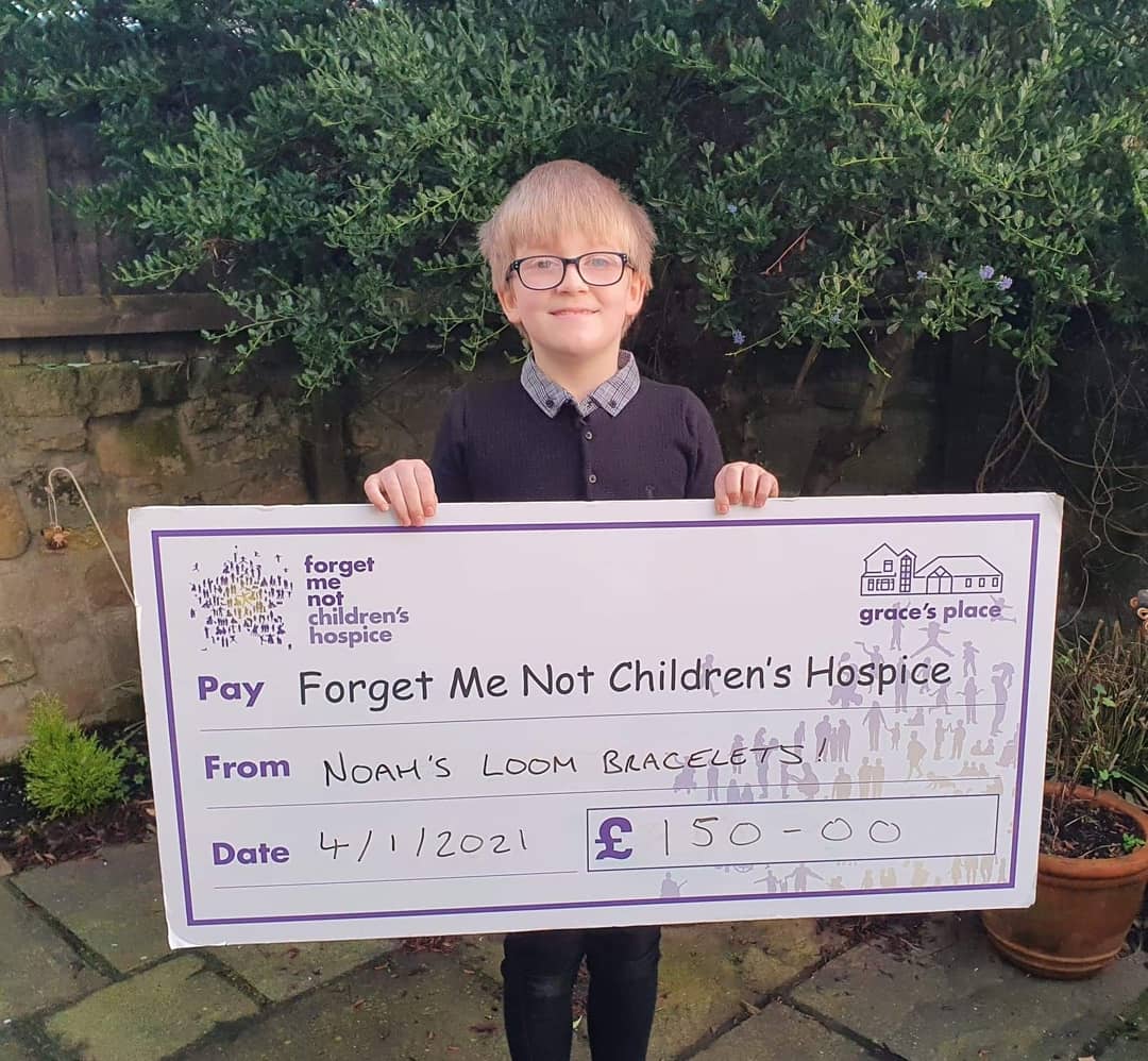 FightingFitCirc's tweet photo. Words can't describe just what an amazing job Noah has done 😍

Noah began making Loom Bracelets to sell and raise money for Forget Me Not Children's Hospice in Huddersfield and has now made his donation 🤩🤩

A whopping £150 was raised by this awesome young man!! 💜💜💜💜💜 https://t.co/oWTinsa0AU