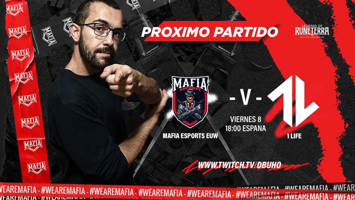 MafiaEsportsLA's tweet photo. #AMISTOSO I #LOREU

Nuestra división española se enfrentara este viernes 8 de Enero en un duelo amistoso, no olvides de apoyar a la Banda!!!

🆚@1LifeEsports
 
⏰18:00 HRS ESP 
⏰14:00 HRS CL/BR/ARG

📺https://t.co/ip2FDNR2DD

#WeAreMafia #GOMAFIA https://t.co/DGNKMwMmIs