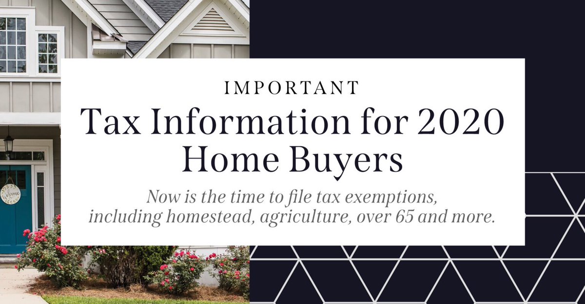 ▶️ IMPORTANT❗ HOMESTEAD EXEMPTION FILING It's that time of year again! If you purchased a home in 𝟮𝟬𝟮𝟬 you 🏡 need t𝗼 𝗳𝗶𝗹𝗲 𝗧𝗮𝘅 𝗘𝘅𝗲𝗺𝗽𝘁𝗶𝗼𝗻𝘀❗ Click the link republictitle.com/tax-informatio… #HomesteadExemption #republictitle #DallasTX