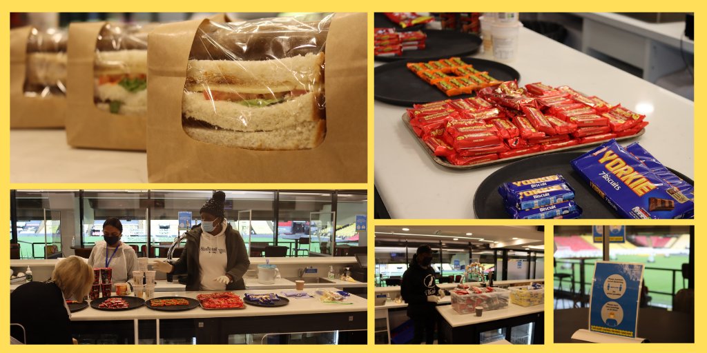 Our amazing neighbours <a href="/WatfordFC/">Watford Football Club</a> have once again opened their doors to #TeamWestHerts.

From 10:30am to 3:30pm staff can have their lunch at the football club. 
There are;
Sandwiches, snacks and drinks available £2🥪🍫
Coffee and biscuits available £1☕️🍪

Go on, take a break😷