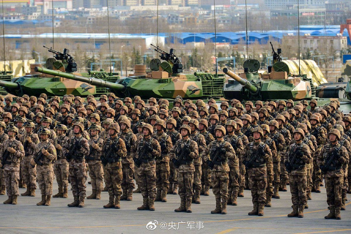 TheDeadDistrict's tweet image. ZTQ-15 light tanks at a ceremony held by the Tibet Military Region of the Western Theater Command.
#ZTQ15 #Type15 #PLA #China