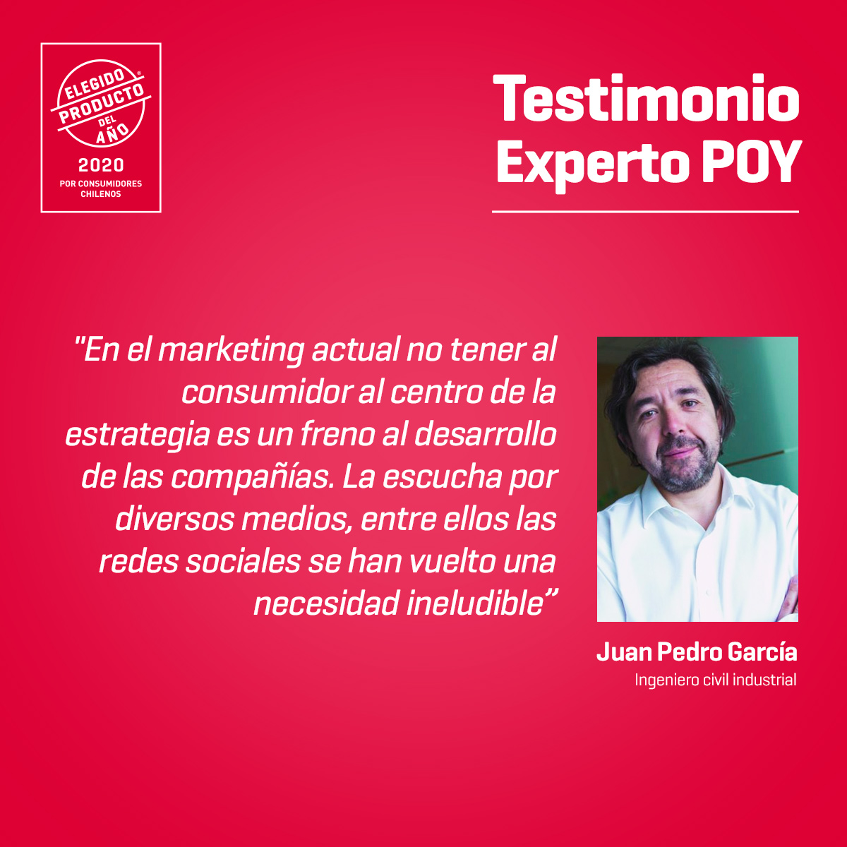 POYChile's tweet photo. Juan Pedro García, Ingeniero civil industrial e integrante del Comité de Expertos de POY, nos comenta que las compañías deben tener al consumidor en el centro de su estrategia para poder desarrollarse y crecer.   
#POYChile #JuanPedroGarcía #ComitéExpertos https://t.co/nvPfNB4rac
