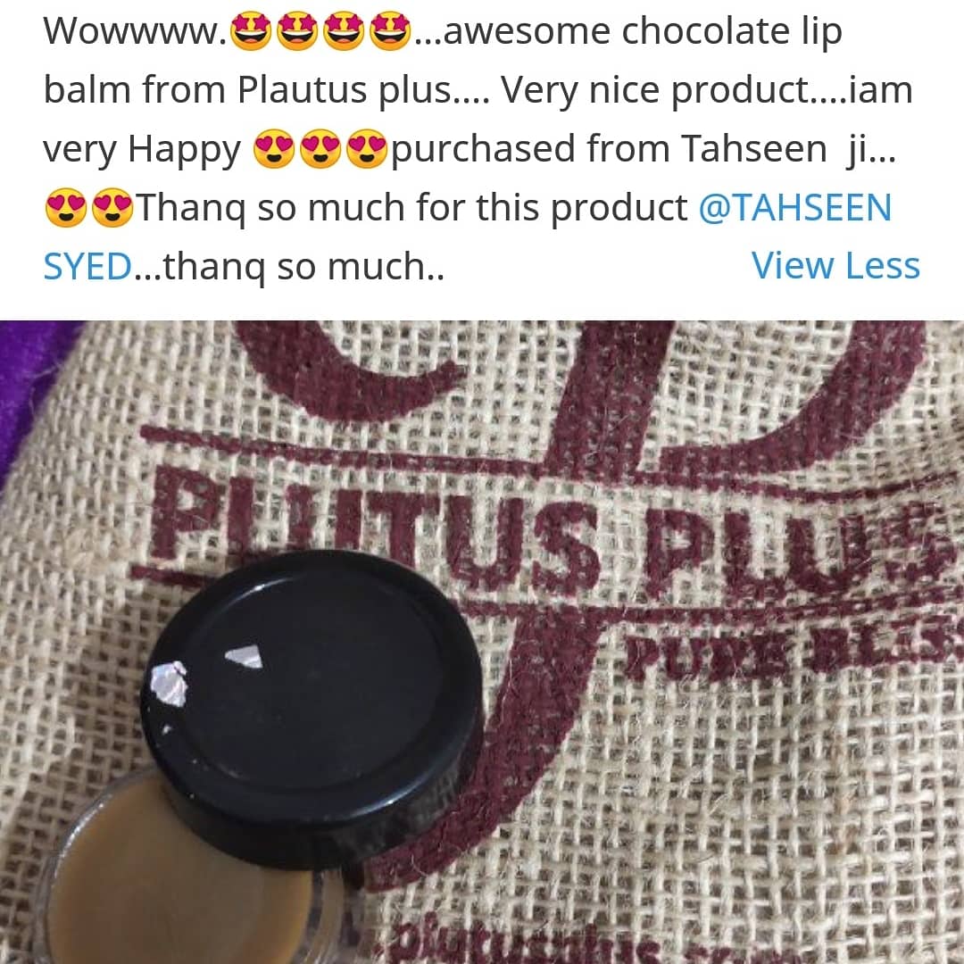 TAHSEEN52401748's tweet photo. #SHECOProduct #ProductForSale #plutusplus #SHEReviews #skincare
Hello guys one of my customer has purchased chocolate lipbalm from PLUTUSPLUS.
So ladies message me to know more about PLUTUSPLUS organic skin care products
DM for price and orders https://t.co/jzkVFIewhN