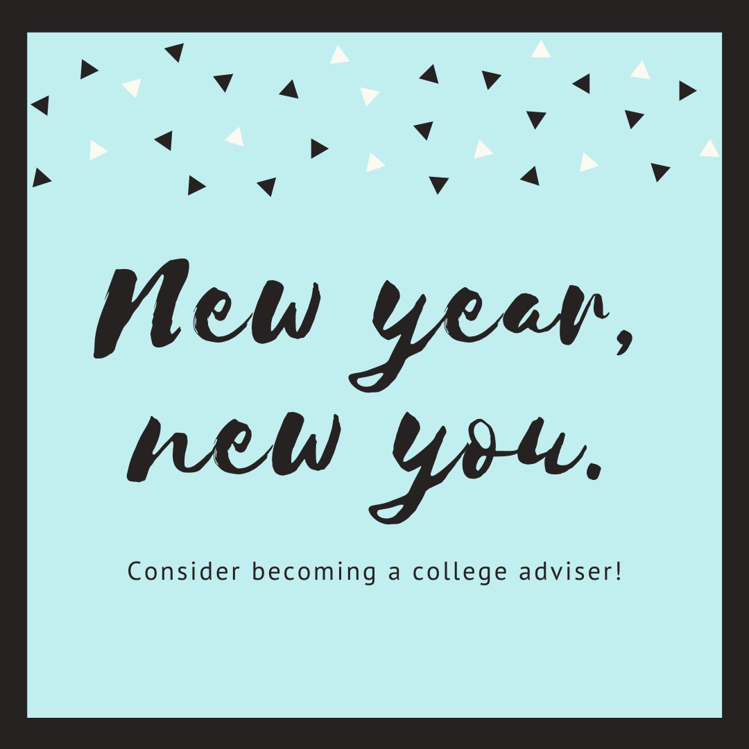 DavidsonCAC's tweet photo. New year, new you! You could become a college adviser and help increase opportunity for North Carolina students by applying to join our Corps! Check out the link in our bio for the job description and application. #iadvise #jobopportunity #davidsonalumni https://t.co/r4gXv1LZ9k