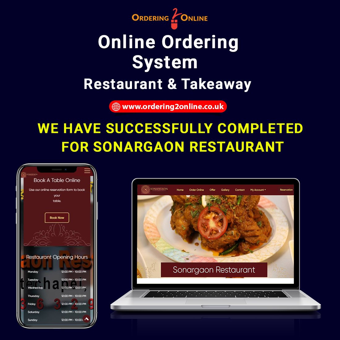 Successfully Completed Sonargaon Restaurant. 
Check it out: sonargaonwhitechapel.co.uk
#orderingWebsite | #onlineordering | #onlineorderingsystem | #online | #restauranttech | #restaurantlife | #restaurant | #restauranttakeaway | #takeaways | #Takeawayservice | #takeawaystore