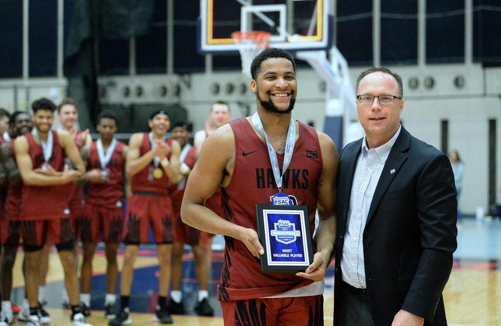 IUPCrimsonHawk's tweet photo. Today’s #HawkProfile is senior guard Shawndale Jones of @IUP_MBB!
» 2020 PSAC Tournament MVP
» Scored 16 straight pts in PSAC title game, career-high 24
» Season shooting splits of .538/.429/.803
🔗 https://t.co/x5KeYVFH5k
#TalonsUp https://t.co/sfgUvGsjr9
