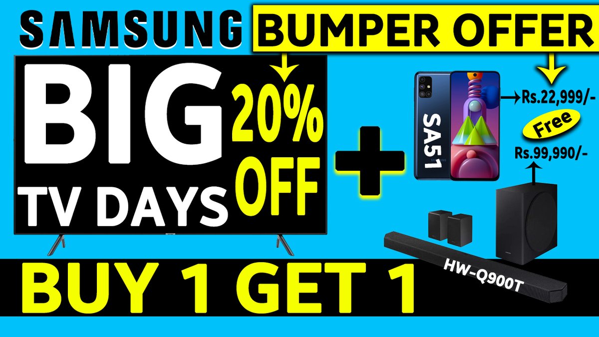 techno_flying's tweet photo. Samsung Big Tv Days Sale 2021 is 🔴LIVE | Don't Miss Out | Bumper Offers 20% Cashback Samsung Tv Sale https://t.co/I7PxICS2wn @SamsungIndia https://t.co/NxILW8j6v6