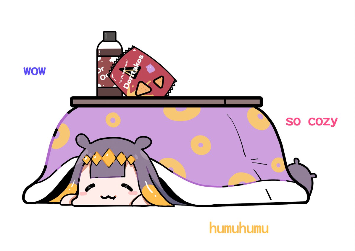 How To Trap An Ina in winter:

1. Buy a kotatsu 
2. Leaves some snack on the kotatsu 
3. Come back after 10min 
4. You caught an Ina

*DON'T try it in summer

https://t.co/WCRgCwlt11

#inART #いなート #hololiveEN 