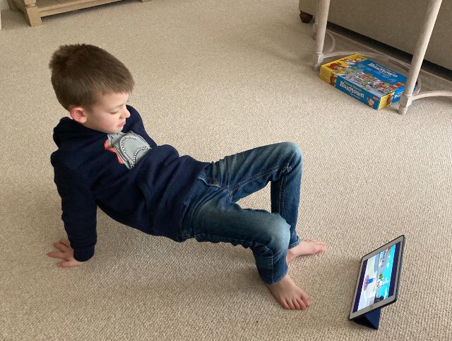 Some wonderful @CosmicKidsYoga poses from Year 1 in their first PE lesson of the New Year. We even had a #family group session plus extras! 🐕 #homeschooling #remotelearning 
#PrepSchool 
#PrepSchoolSurrey @StHilarysSchool @iapsuksport @Sport_England