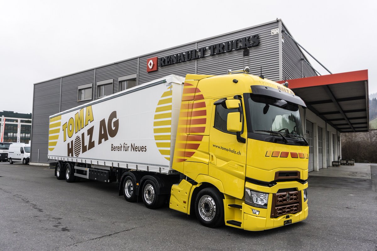 WindlinNufa's tweet photo. Im Auftrag von Renault Trucks Schweiz durften wir diesen fantastischen T520 6x2 für die Toma Holz AG aufbereiten. Wir bedanken uns für den Auftrag und wünschen allzeit gute Fahrt.
#RenaultTrucks #mehrDrive #pictureoftheday https://t.co/HZBPKyZCGJ