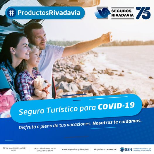 OrgFabbro's tweet photo. No dejes de contratar nuestro Seguro Turístico para COVID-19 y viajá tranquilo. Tené en cuenta que algunos destinos nacionales lo solicitan para ingresar. 

Para más información no dudes en comunicarte con nosotros

 #ProductosRivadavia #organizacionfabbro https://t.co/OLGmchmkXh