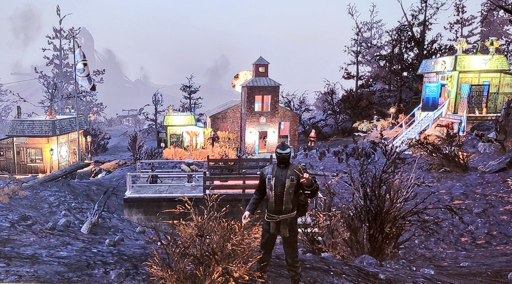 EverDave's tweet photo. My chapel and 3 x seedy shacks make up my camp. #Disciple #everdave theeverdave on #Xbox #fallout76 https://t.co/luyeODrTAS