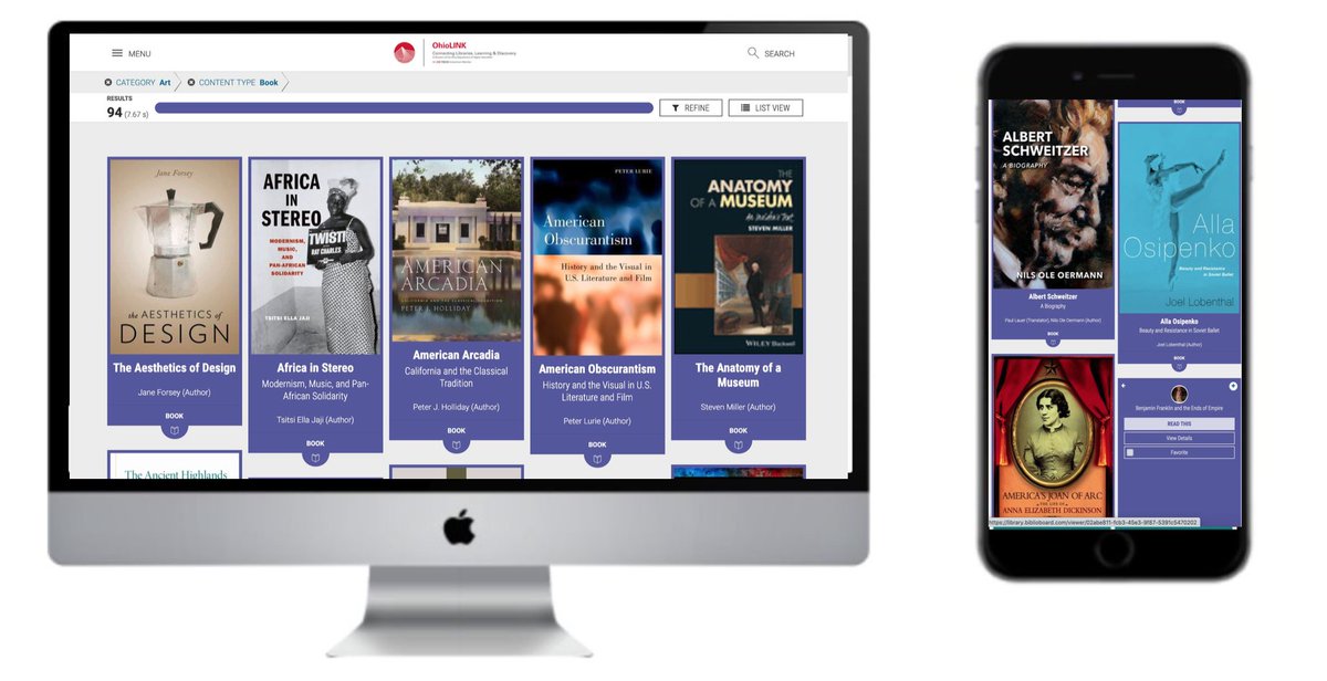 BiblioBoard's tweet photo. So thrilled to be partnering with #OhioLINK to help bring thousands of #eBooks to Ohio academic libraries!
Check out the details:
https://t.co/P18ZG0vCRa
#OhioLibrariesLead #Libraries #eBooksForAll https://t.co/Na0I56QR1U