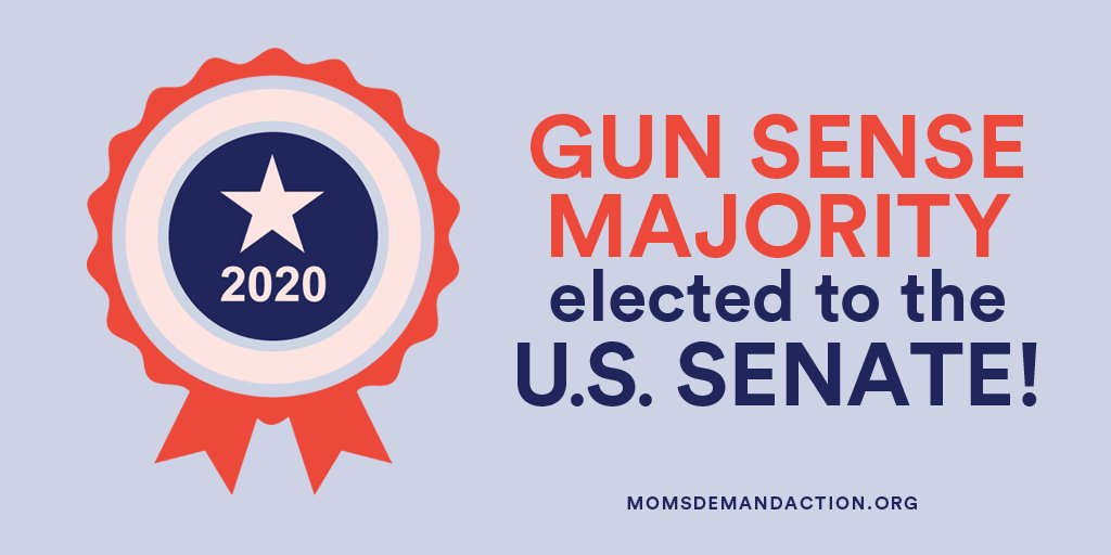 THIS IS BIG: With the election of <a href="/ReverendWarnock/">Reverend Raphael Warnock</a> and Jon <a href="/Ossoff/">Jon Ossoff</a>, we’ll have a #GunSenseMajority in the U.S. Senate! This means lifesaving gun safety legislation, like background checks on all gun sales, has a clearer path to becoming law and saving more American lives!