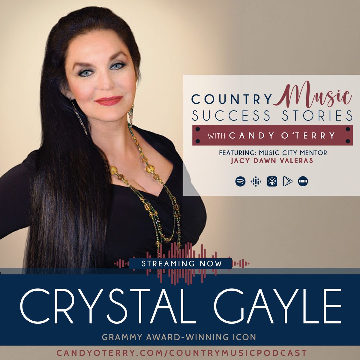 Candy O'Terry aka Candy O (@candyoterry) on Twitter photo Whether you’re listening in the car, on your laptop or in your earbuds, you don’t want to miss this week’s episode of Country Music Success Stories featuring Grammy Award-Winning country and pop music icon, <a href="/TheCrystalGayle/">Crystal Gayle</a> : candyoterry.com/countrymusicpo… 🎶 Whether you’re listening in the car, on your laptop or in your earbuds, you don’t want to miss this week’s episode of Country Music Success Stories featuring Grammy Award-Winning country and pop music icon, <a href="/TheCrystalGayle/">Crystal Gayle</a> : candyoterry.com/countrymusicpo… 🎶