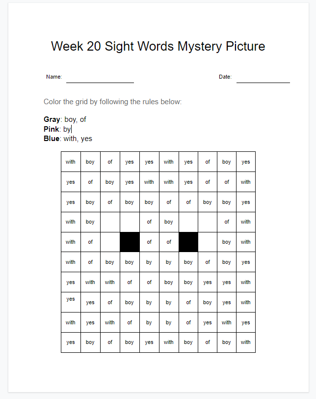 CalebMagness's tweet image. One of the projects I have taken on since starting with Luling is creating resources that work in print and digitally for our teachers with Sight Words. Here is an example. #lulingisd #edtech