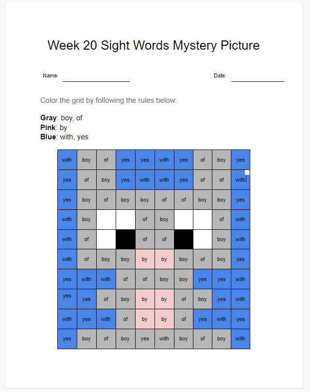 CalebMagness's tweet image. One of the projects I have taken on since starting with Luling is creating resources that work in print and digitally for our teachers with Sight Words. Here is an example. #lulingisd #edtech