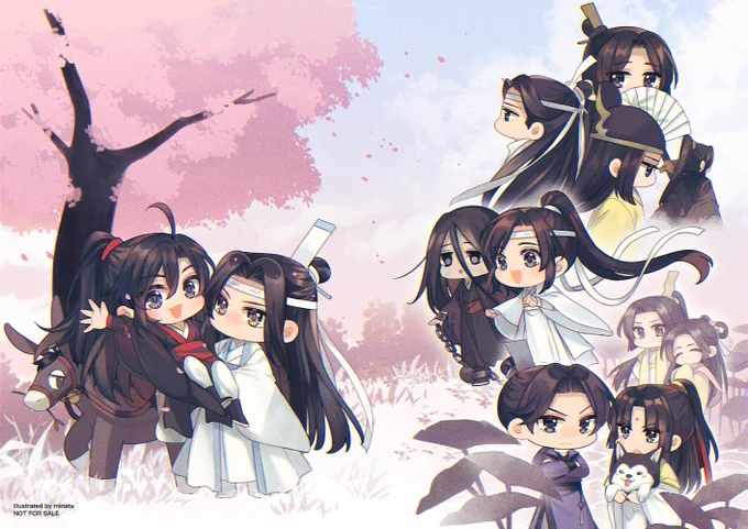 Illustrated this chibis for upcoming giveaway prize by a local Thai bookstore That's Y to celebrate the ending of Modao Thai version ?

Thank you That's Y for trusting me to draw for them! 