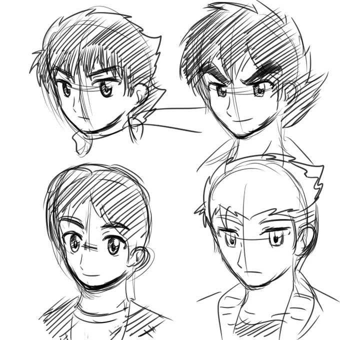 男キャラ描き分け練習
#オリジナル
#絵描きさんと繋がりたい 