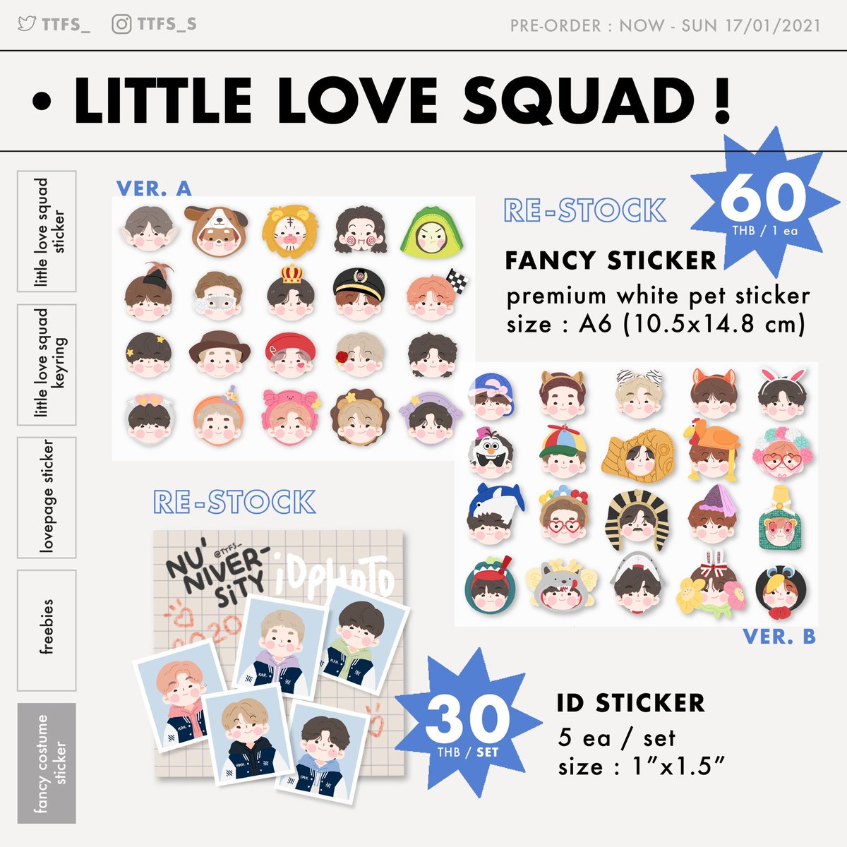 ttfs_'s tweet photo. (pre-order) now - sun 17/01

Restock ! 📦 
NU’ESTFANCY COSTUME by ttfs_
sticker / สินค้าอื่นๆสอบถามสตอคทางdmนะคะ💘

#แผงลอยเลิฟ #ตลาดนัดnuest #NUEST https://t.co/MLBBqTJ8RU
