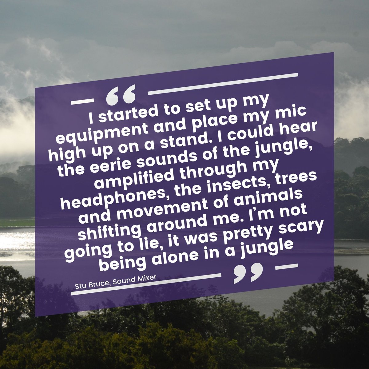 thesabnetwork's tweet photo. Having travelled the globe and recorded amazing things for broadcasters around the world, Stu had never experienced something quite as scary as his first jungle experience in Panama.

Read our blog post to experience working in the jungle as a sound mixer https://t.co/4GkrGIlFEX https://t.co/bUmh8MGK5Z
