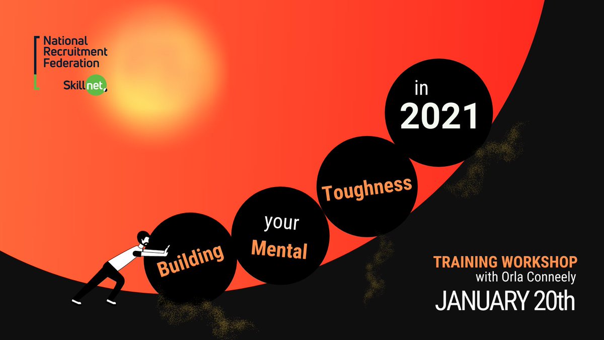 Join @nrfskillnet + <a href="/salestrainer_ie/">Orla Conneely</a> on 20/01 for a highly interactive Workshop 'Building Mental Toughness in 2021'. Learn the 4 core skills to drive mental toughness to boost performance + success. Book at bit.ly/3967L0X #newyeargoals #NRF2021 #MentalHealth #success