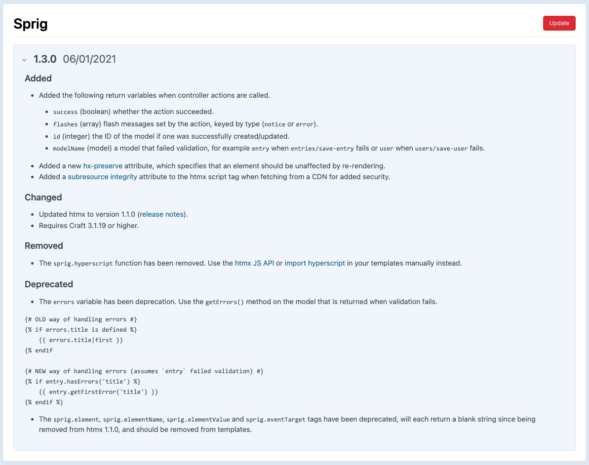 Sprig 1.3.0 for #CraftCMS released 🎉
This update makes working with forms and controller actions more similar to how you would natively in Craft, meaning (even) less to learn 📄
Big thanks to <a href="/nfourtythree/">Nathaniel Hammond</a> from @PixelAndTonic for his help on this one!!
putyourlightson.com/sprig