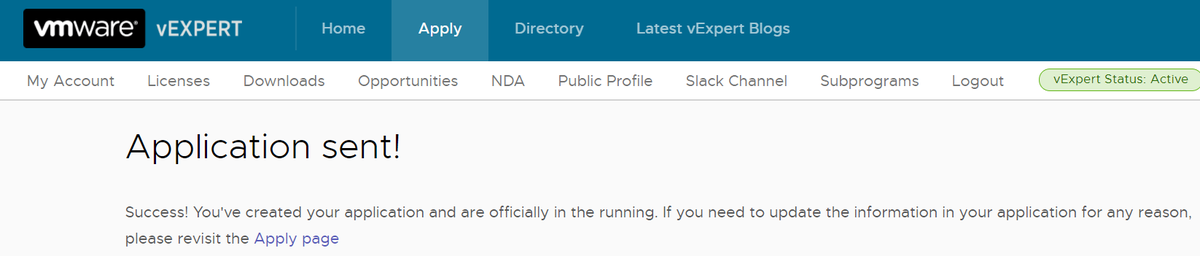mvandriessen's tweet photo. Finally got around to filling in my #vExpert application form. You still have 3 days left to send in yours. If you need help, reach out to @Kim_Bottu or @sdepril https://t.co/44HOs12PAM