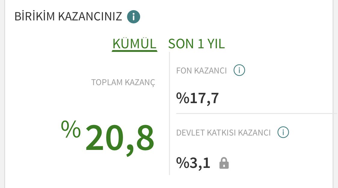 #bireyselemeklilik gelişsin, tasarruflar artsın diyoruz, ancak 
Son 1 yılda kendi seçimim fonlar resmi enflasyon üzerinde getiri sağlarken, devlet katkısı ancak %3.1 de kalmış
Bu şekilde bu sistem gelişemez
Devlet kendi katkı payı için Özel Fon Yönetimi şirketlerini yetkilendirsn