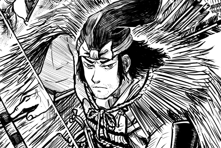 「兵(つわもの)死すべし」人物紹介①
須々木四郎(すずき・しろう)
本作の主人公。足利軍の寡黙な弓の名手。敵軍大将、楠正行の首級を取るという強い執念の元、単独行動で四条畷の合戦に臨む。