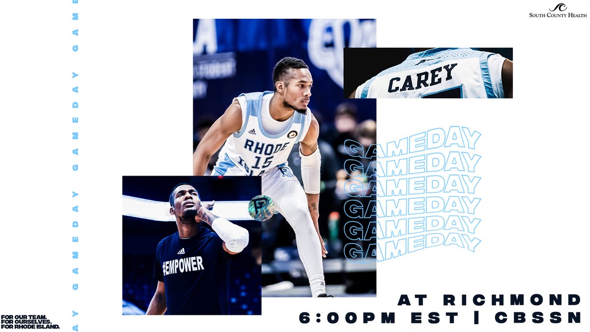 𝖎𝖙'𝖘 𝖌𝖔 𝖙𝖎𝖒𝖊 👊

📍 : The Robins Center (Richmond, VA)
⏰ : 6:00PM EST
📺 : bit.ly/2L86nmz
🎧 : bit.ly/3bd7lbC
📈 : bit.ly/2XdOrcD

#TheRhodyWay  |  <a href="/schealthri/">South County Health</a>