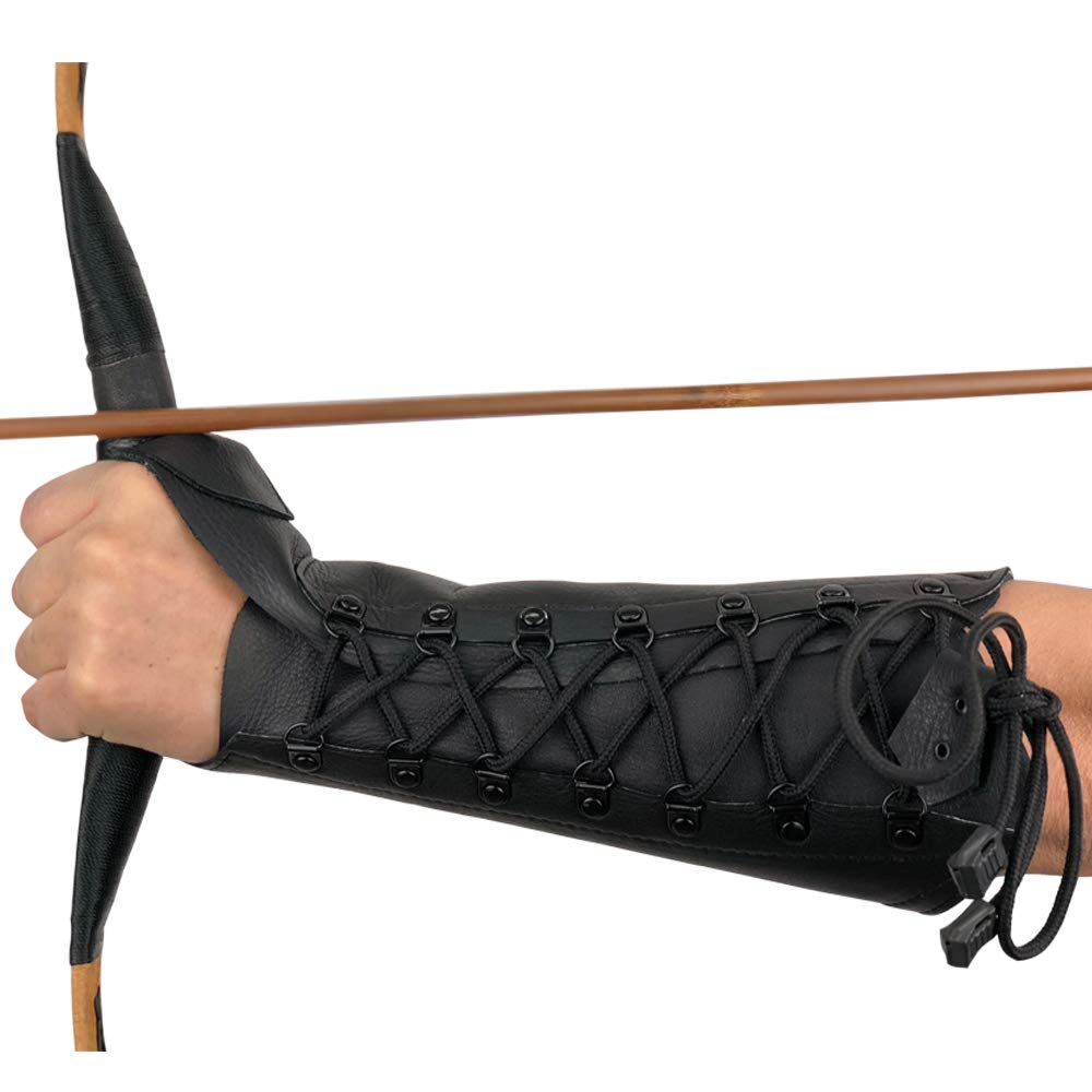 遂 *ljuds (suì): put on an arm-guard on the left arm