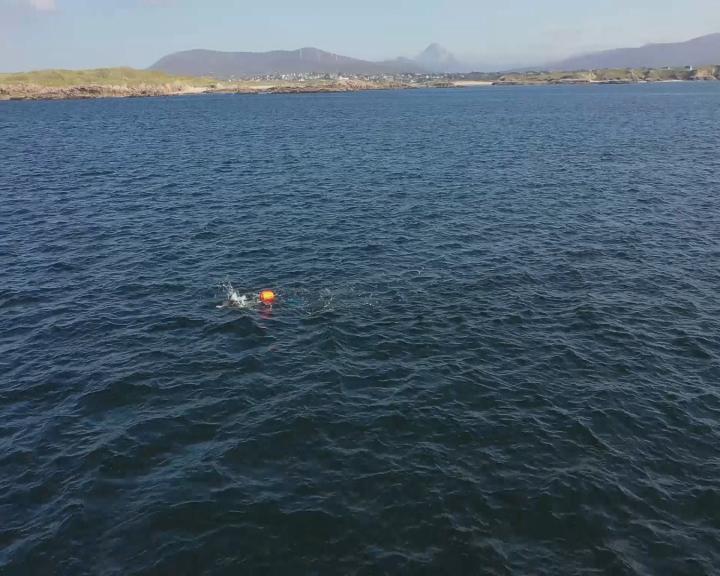 RTENationwide's tweet photo. 56 year old Donegal man Henry O'Donnell is currently swimming around the Irish coastline raising money for @IWSie &amp; @IrishCancerSoc - we joined the team on one leg of their extraordinary mission on #RTENationwide tonight, Wed 6th Jan @RTEOne 7pm &amp; RTE+1 8pm @rte @finswim2020 RT https://t.co/dlks0g96A0