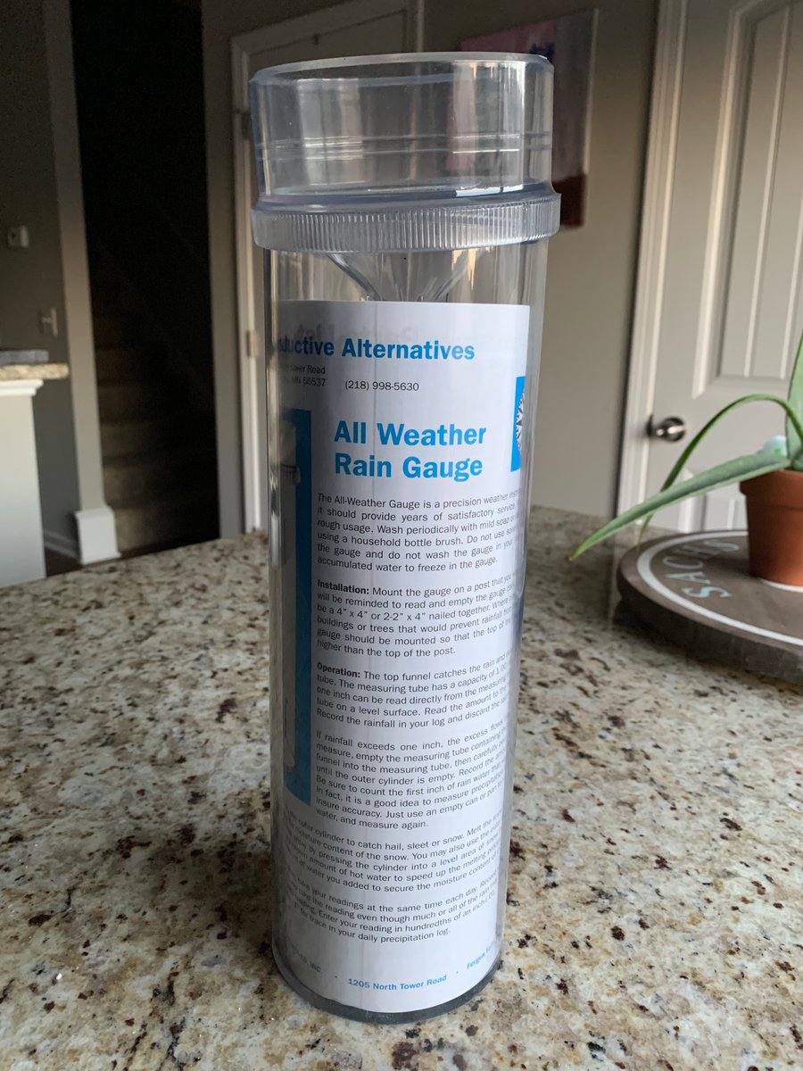 Rain gauge is here for new year, new work! Excited to be supporting Ts across NC through this project. bit.ly/3pMnwAO  <a href="/CoCoRaHS/">CoCoRaHS</a> #lostladybug #CitizenScience